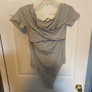 Cross front bodysuit